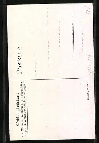 AK Mädchen auf einer Schaukel