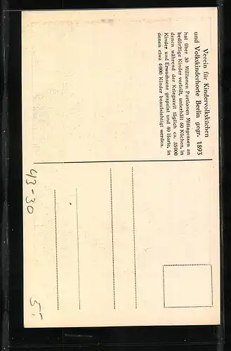 AK Speisung in den Kindervolksküchen