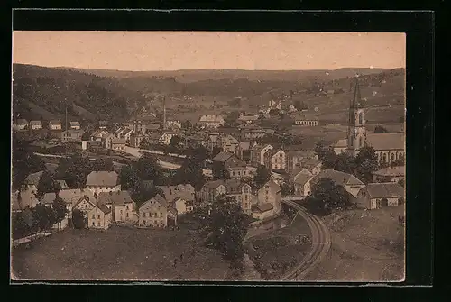 AK Neuhausen, Panoramablick auf den Ort
