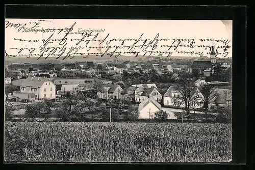 AK Königsbrück i. Sd., Totalansicht vom Ort