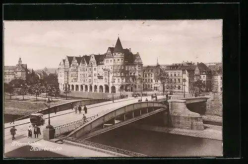 AK Pforzheim, Partie an der Auerbrücke