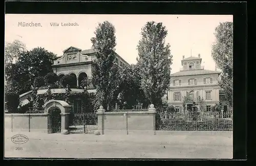 AK München, Villa Lenbach
