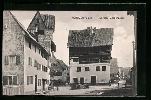 AK Nördlingen, Mittlere Gerbergasse