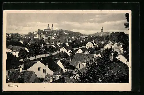 AK Freising, Blick über die Häuser der Stadt