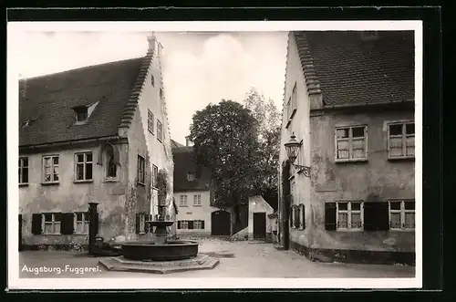 AK Augsburg, Strassenpartie an der Fuggerei