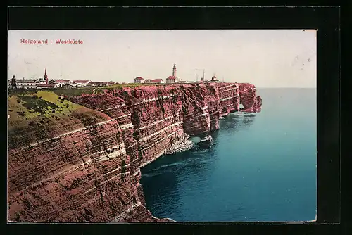 AK Helgoland, Blick auf die Westküste