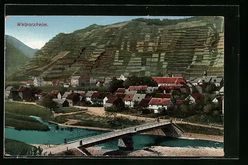 AK Walporzheim, Ortsansicht am Hang