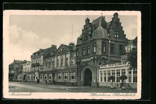 AK Andernach, Rheintor und Rheinhotel