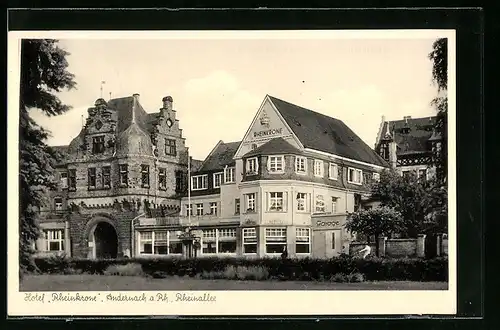 AK Andernach a. Rh., Rheinalle, Hotel Rheinkrone