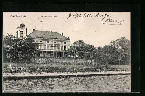 AK Zwickau i. Sa., Schwanenschloss