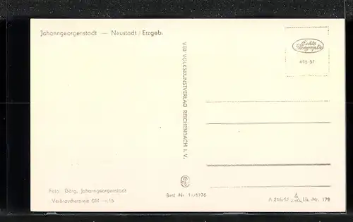 AK Johanngeorgenstadt, Postamt, Theater, Mittelschule