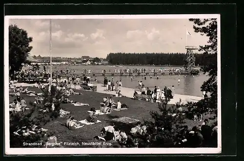 AK Neustädtel i. Erzg., Strandbad Bergsee Filzteich