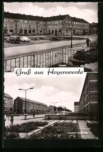AK Hoyerswerda, Altstadt und Neustadt-Magistrale