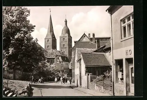 AK Altenburg, Blick auf die Kirchtürme Rote Spitzen