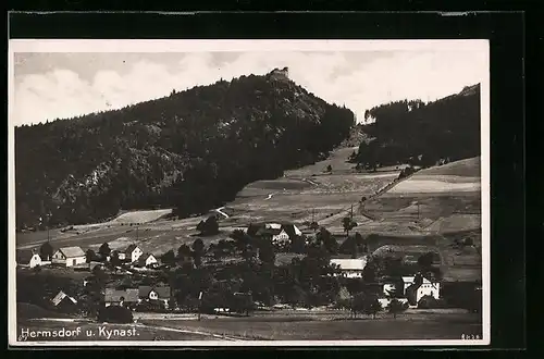 AK Hermsdorf /Kynast, Gesamtansicht mit Kynast