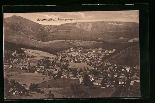 AK Krummhübel, Gesamtansicht der Ortschaft