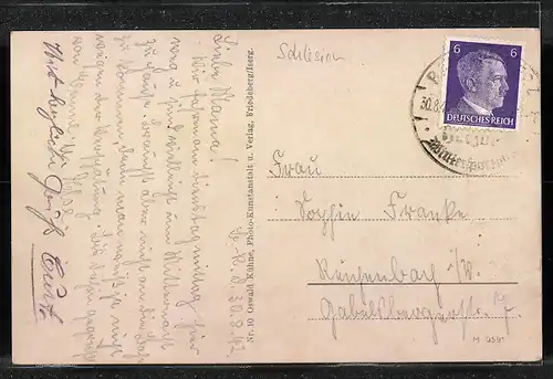 AK Altheide, Spaziergänger im Kurpark