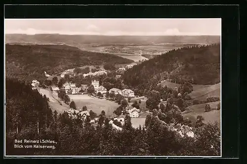 AK Bad Reinerz i. Schles., Blick vom Kaiserweg