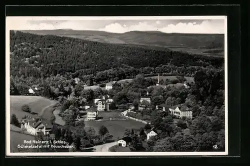 AK Bad Reinerz i. Schles., Schmelzetal mit Heuscheuer