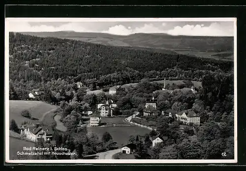AK Bad Reinerz i. Schles., Schmelzetal mit Heuscheuer