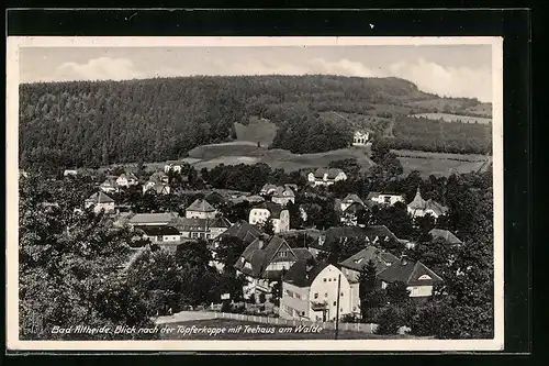 AK Bad Altheide, Blick nach der Töpferkoppe mit Teehaus am Walde