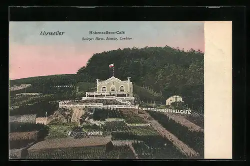 AK Ahrweiler, Hohenzollern-Café aus der Ferne