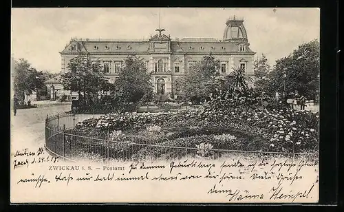 AK Zwickau i. S., Blick auf das Postamt