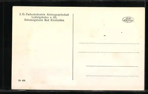 AK Ludwigshafen a. Rh., Erholungsheim Bad Kirnhalden