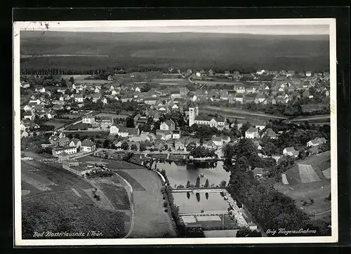 AK Bad Klosterlausnitz /Th., Gesamtansicht vom Flugzeug aus