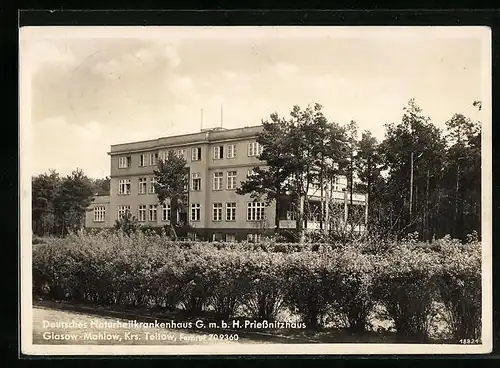 AK Glasow-Mahlow /Kr. Teltow, Deutsches Naturheilkrankenhaus GMbH Priessnitzhaus
