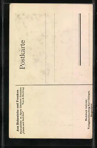 Künstler-AK Leofels, Ruine Leofels