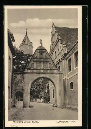 AK Wiesenburg, Männecken-Tor am Schloss Wiesenburg