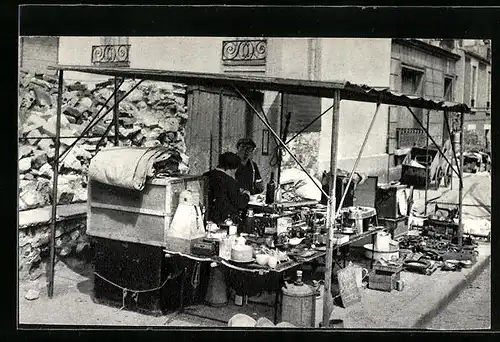 AK Paris, Le Marché Aux Puces, Trödelmarkt
