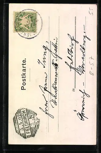 Lithographie Ob Schnee ob Reg`n ob Sturmgebraus, s`Münchner Kind`l lasst net aus