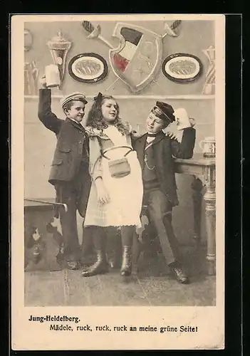 AK Jung-Heidelberg, Mädle, ruck, ruck, ruck, an meine grüne Seite!, studentische Szene