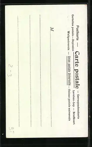 Lithographie La Poste En-Hollande, Hunde vor den Milchkarren gespannt, Briefmarke