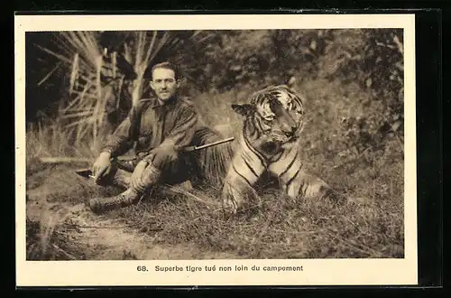 AK Jäger mit Gewehr und erlgtem Tiger