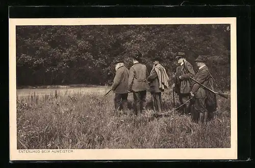 AK Jäger bei der Entenjagd beim Aumeister