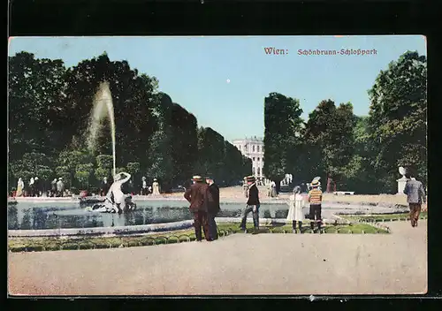 AK Wien, Partie im Schlosspark Schönbrunn