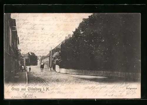 AK Oldenburg i. H., Strassenpartie am Dolgentor