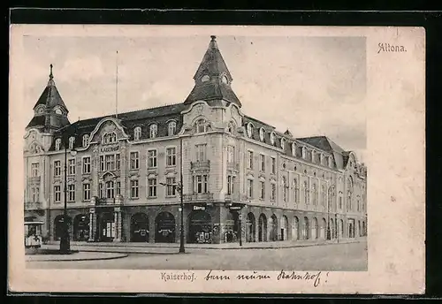 AK Hamburg-Altona, Kaiserhof mit Strasse