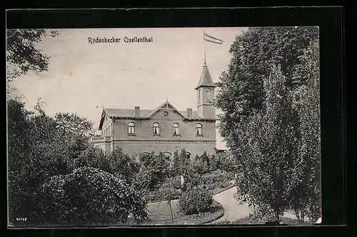 AK Hamburg-Rodenbek, Gasthaus im Rodenbecker Quellenthal, Gartenansicht