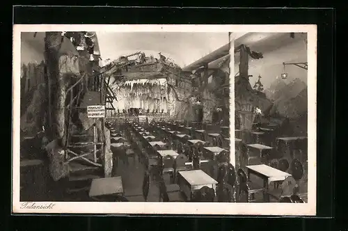 AK Hamburg-St. Pauli, Gasthaus Bräu Rosl / Pschorr-Bräu, Innenansicht