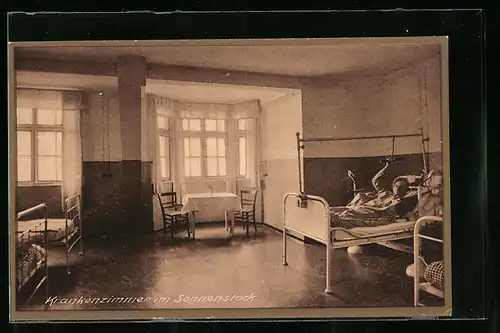 AK Altdorf bei Nürnberg, Wichernhaus des Landesverein für innere Mission, Krankenzimmer im Sonnenstock, Innenansicht