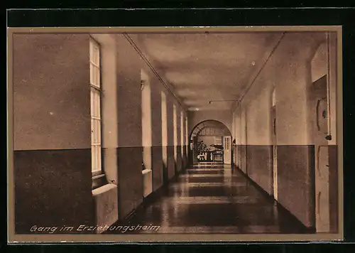 AK Altdorf bei Nürnberg, Wichernhaus des Landesverein für innere Mission, Gang im Erziehungsheim