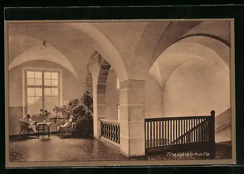 AK Altdorf bei Nürnberg, Wichernhaus des Landesverein für innere Mission, Treppenhalle