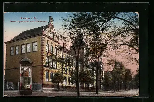 AK Bochum i. W., Neues Gymnasium und Ständehaus