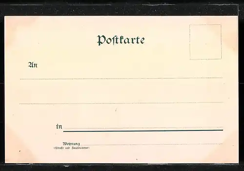 Lithographie Bochum, Alter Markt und Stadtpark