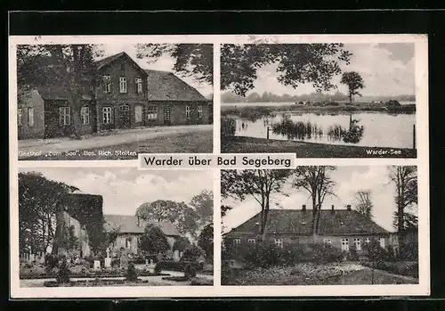 AK Warder b. Bad Segeburg, Warder See und Gasthof Zum See