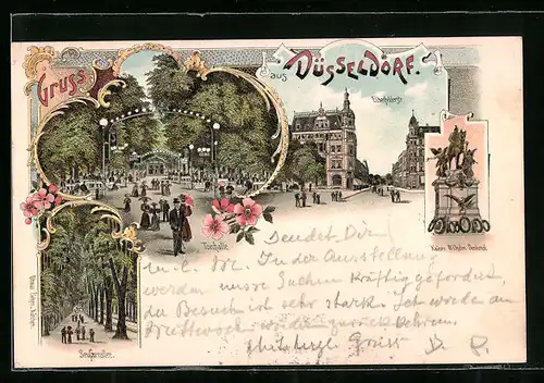 Lithographie Düsseldorf, Elberfelderstr. und Seufzerallee